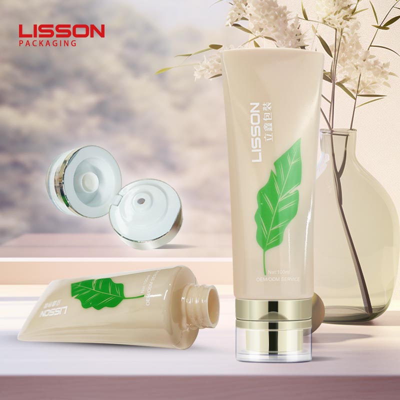 100g HDPE Plastic Lotion Cream Bottle with Acrylic Flip top Lid