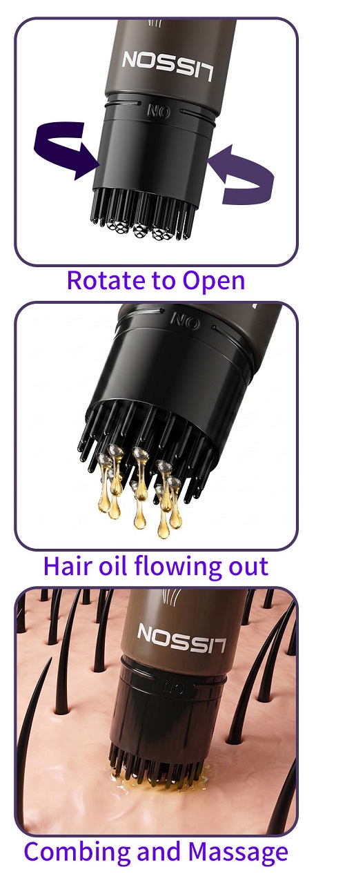 How to use the 150ml massaging hair oil bottle