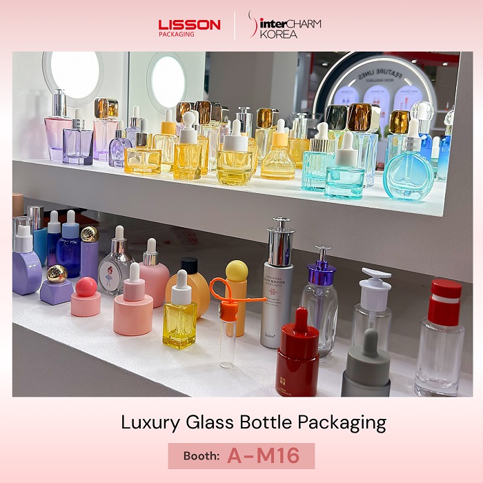 Premium flint glass cosmetic dropper bottles with custom gradient lacquer decoration