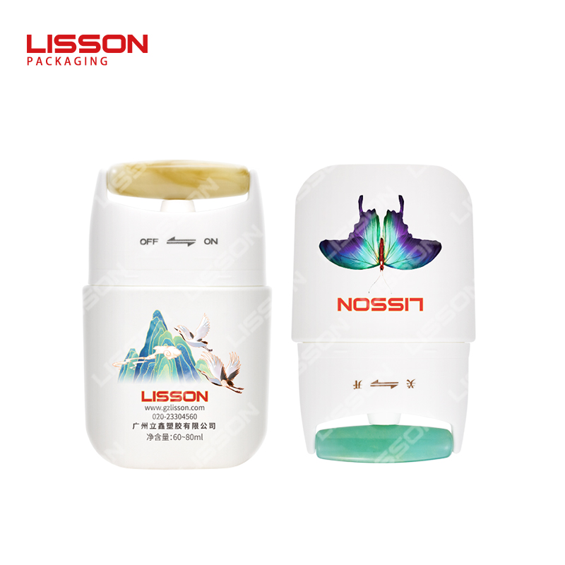 Body Lotion Massage Bottle with Agate Applicator